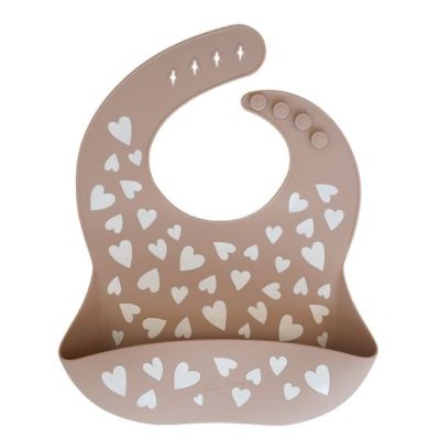 Bavoir en silicone - Fall in Love Taupe