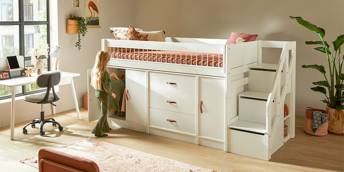 Lifetime Kidsroom - All-in-one bed with integrated storage