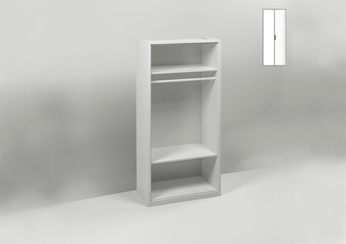 Muba - Asoral Wardrobe Module 2 Hinged Doors - 2 shelves + rail (optional drawers)
