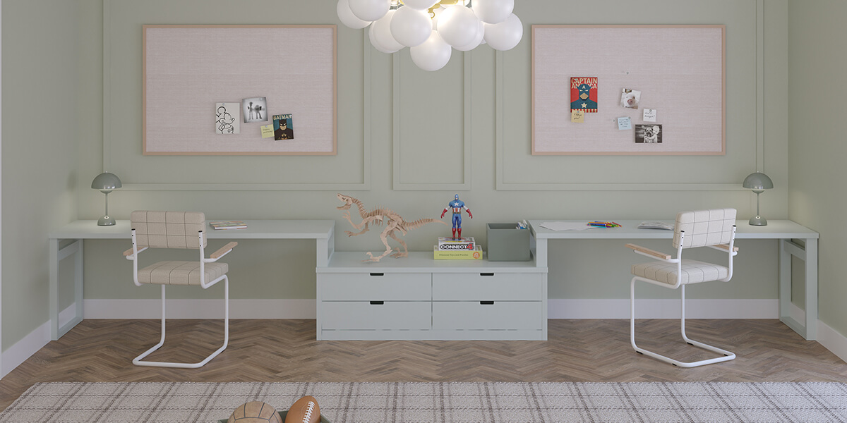 Muba - Asoral - LEspace bureau sur-mesure en coloris Caribe.
