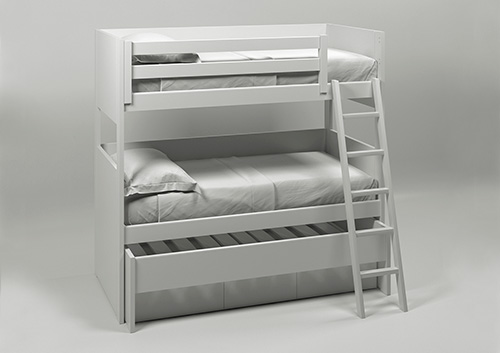 Muba - Asoral - Lit superposé XL Movil avec lit gigogne et tiroirs
