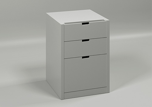 Muba - Asoral Module de rangement à tiroirs haut (roulettes en option)
