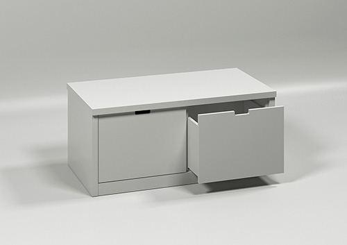 Muba - Asoral Exemple de module de rangement à tiroirs possible
