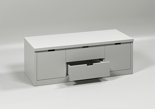 Muba - Asoral Exemple de module de rangement à tiroirs possible
