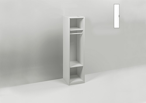 Muba - Asoral Module armoire 1 porte - 2 étagères + tringle (tiroirs en option)
